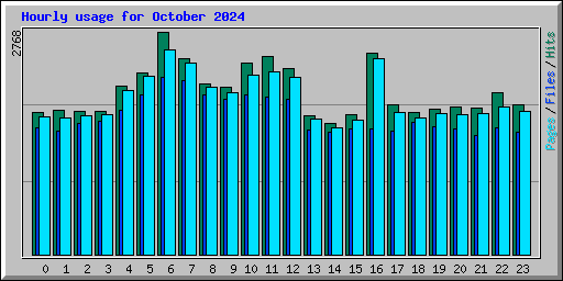 Hourly usage for October 2024