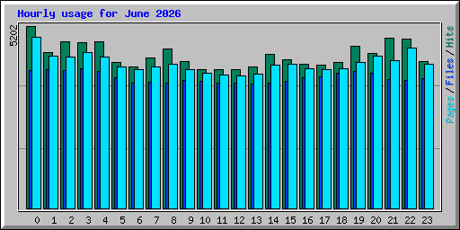 Hourly usage for June 2026